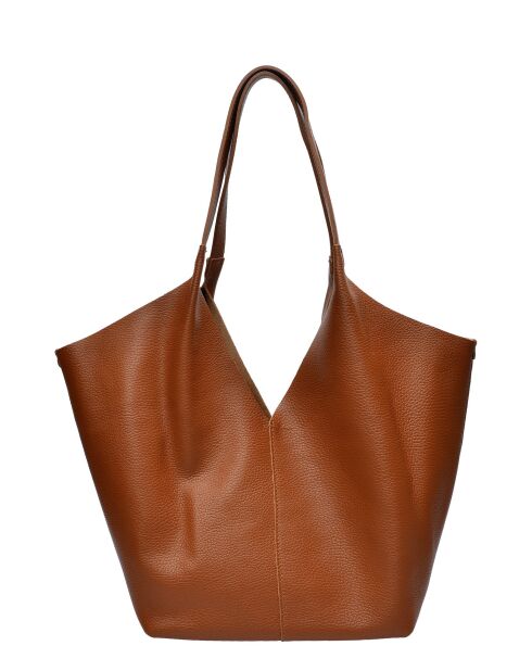 Borsa hobo Mismo in pelle cognac - 22x25x14 cm
