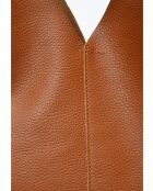 Bolso hobo Mismo de piel coñac - 22x25x14 cm