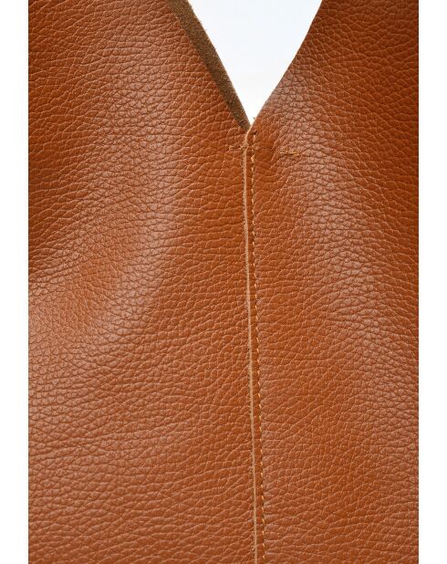 Borsa hobo Mismo in pelle cognac - 22x25x14 cm