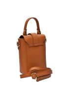 SBV 78 Beuteltasche aus cognacfarbenem Leder - 16,5 x 12 x 6 cm