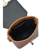 SBV 78 Beuteltasche aus cognacfarbenem Leder - 16,5 x 12 x 6 cm