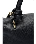 Bandolera de piel Aer negra - 8,5x10x7 cm