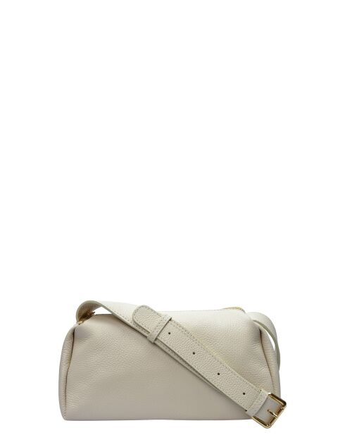 Sac bandoulière en cuir Vasic beige - 16.5x28x10 cm