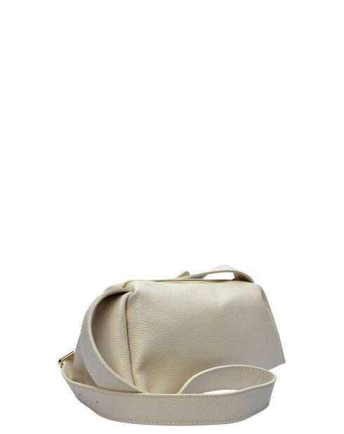 Sac bandoulière en cuir Vasic beige - 16.5x28x10 cm
