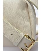 Sac bandoulière en cuir Vasic beige - 16.5x28x10 cm