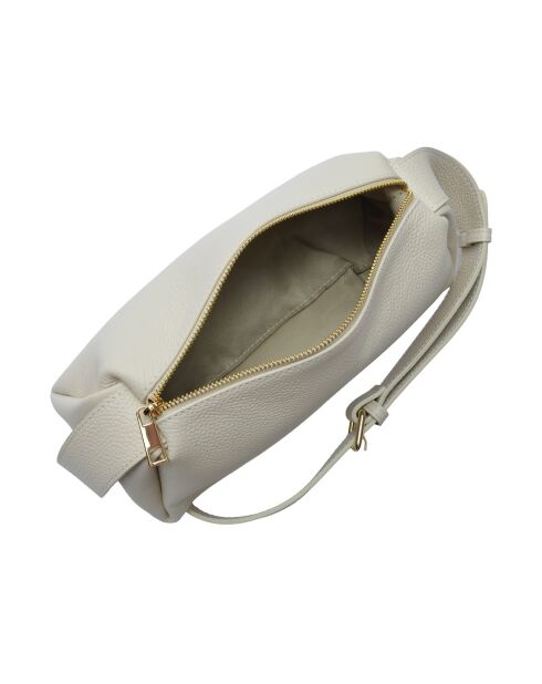 Sac bandoulière en cuir Vasic beige - 16.5x28x10 cm
