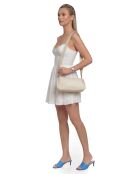 Sac bandoulière en cuir Vasic beige - 16.5x28x10 cm