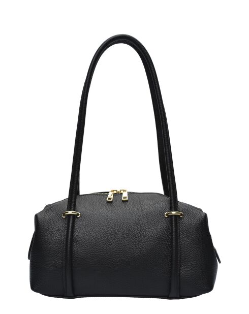 TSBV 51 Schultertasche aus schwarzem Leder - 13x30x12,5 cm