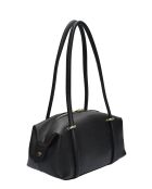 TSBV 51 Schultertasche aus schwarzem Leder - 13x30x12,5 cm
