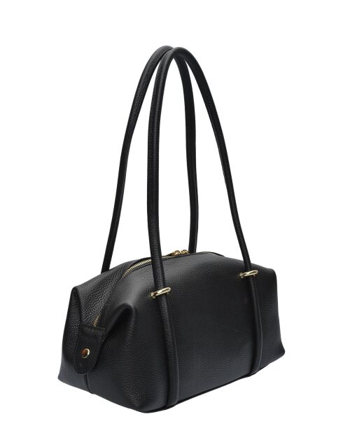 TSBV 51 Schultertasche aus schwarzem Leder - 13x30x12,5 cm