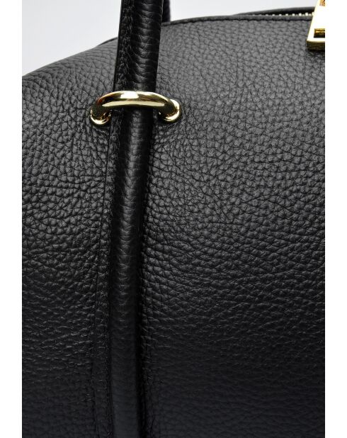 TSBV 51 Schultertasche aus schwarzem Leder - 13x30x12,5 cm