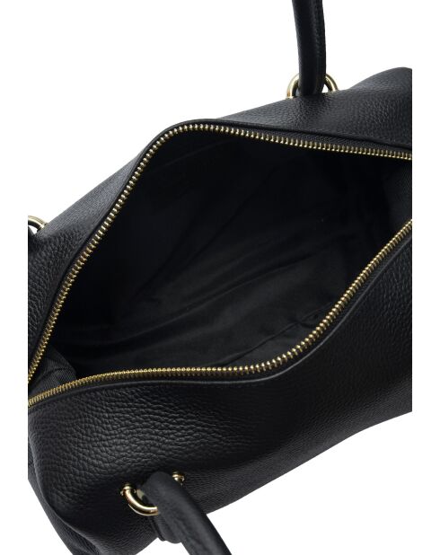TSBV 51 Schultertasche aus schwarzem Leder - 13x30x12,5 cm