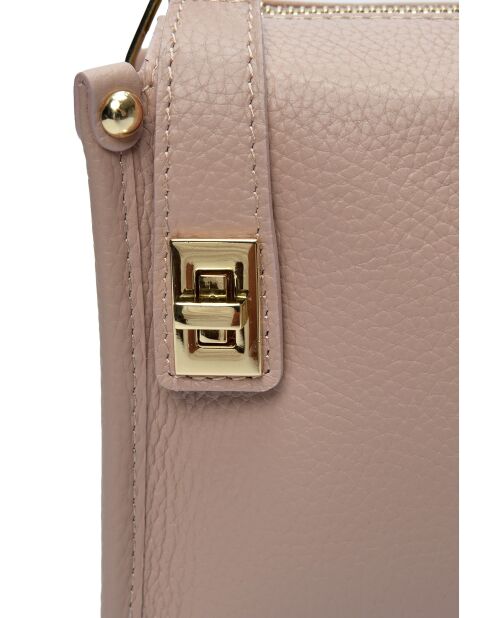 Borsa Hereu in pelle color cipria - 12x19x9 cm