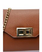 Isaac Reina leren schoudertas cognac - 10x22x 1 cm