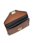Isaac Reina leren schoudertas cognac - 10x22x 1 cm