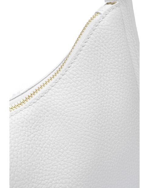 Sac bandoulière en cuir TSBV 53 blanc - 13.5x27x4 cm