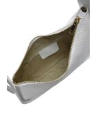 TSBV 53 weiße Schultertasche aus Leder - 13,5x27x4 cm