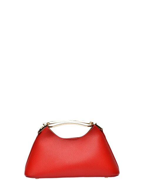 Borsa a mano rossa in pelle Laperruque - 11,5x24x9,5 cm
