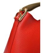 Borsa a mano rossa in pelle Laperruque - 11,5x24x9,5 cm