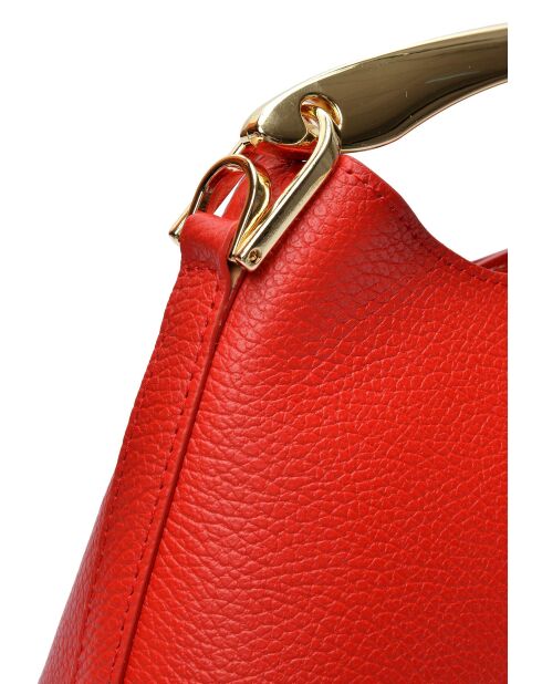 Borsa a mano rossa in pelle Laperruque - 11,5x24x9,5 cm