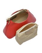Borsa a mano rossa in pelle Laperruque - 11,5x24x9,5 cm