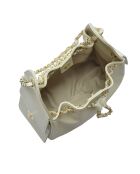 Bandolera SBV 80 de piel beige - 20x26x11 cm