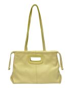 TSBV 52 Schultertasche aus gelbem Leder - 22x36x 12cm