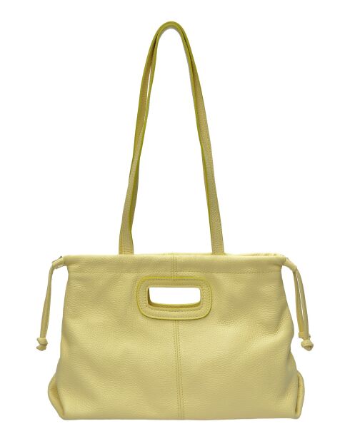 TSBV 52 Schultertasche aus gelbem Leder - 22x36x 12cm