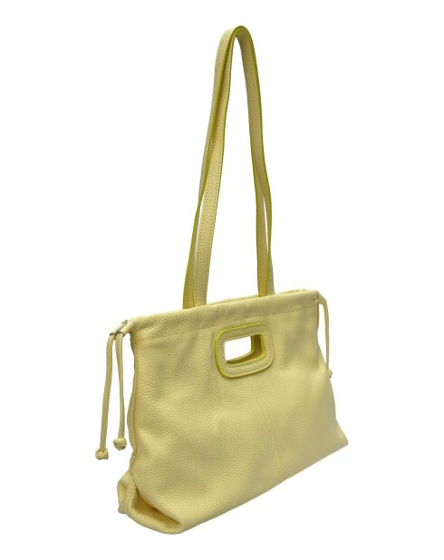 TSBV 52 Schultertasche aus gelbem Leder - 22x36x 12cm