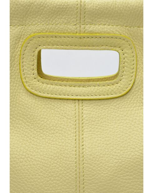 TSBV 52 Schultertasche aus gelbem Leder - 22x36x 12cm