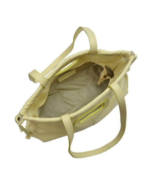 TSBV 52 Schultertasche aus gelbem Leder - 22x36x 12cm