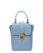 SBV 78 Celeste Beuteltasche aus Leder - 16,5 x 12 x 6 cm