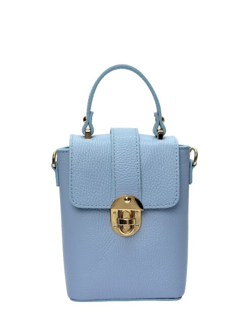 SBV 78 Celeste Beuteltasche aus Leder - 16,5 x 12 x 6 cm
