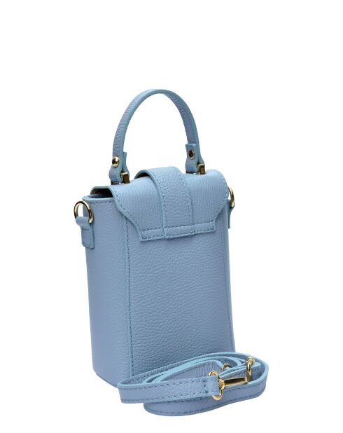 SBV 78 Celeste Beuteltasche aus Leder - 16,5 x 12 x 6 cm