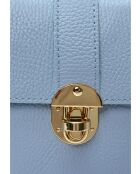 SBV 78 Celeste Beuteltasche aus Leder - 16,5 x 12 x 6 cm