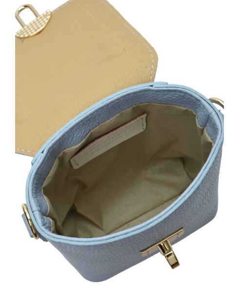 SBV 78 Celeste Beuteltasche aus Leder - 16,5 x 12 x 6 cm