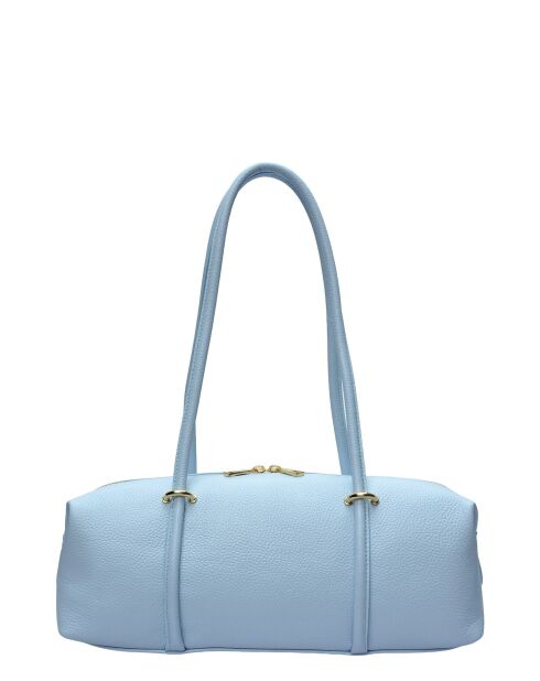 Bandolera O My Bag de piel celeste - 14x38x12,5 cm