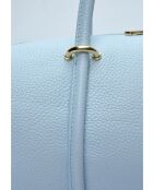 O My Bag celeste leren schoudertas - 14x38x12,5 cm