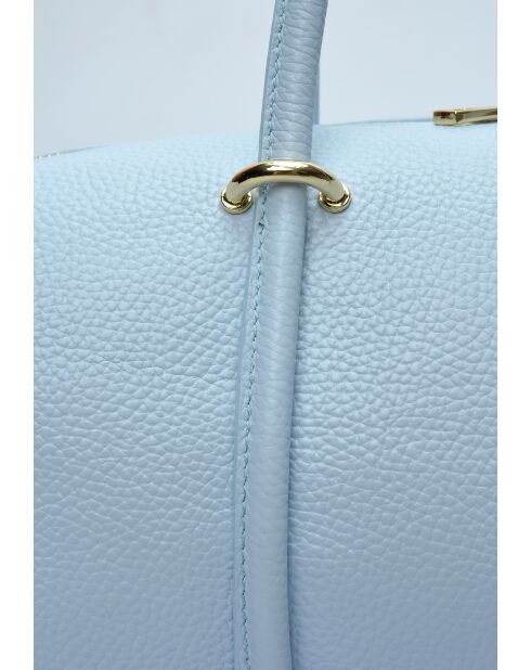 Bandolera O My Bag de piel celeste - 14x38x12,5 cm