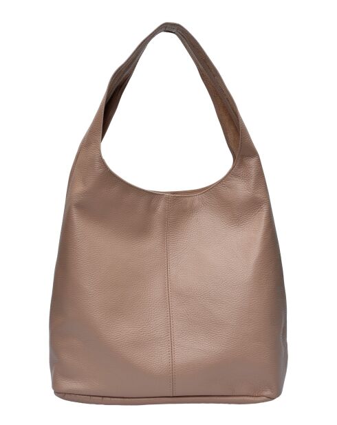 TSBV 57 Beuteltasche aus puderfarbenem Leder - 32x43x15 cm