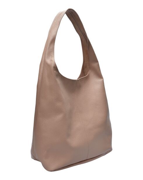 TSBV 57 Beuteltasche aus puderfarbenem Leder - 32x43x15 cm