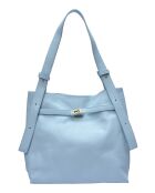 SBV 76 Beuteltasche aus Celeste-Leder, 28 x 38,5 x 7,5 cm