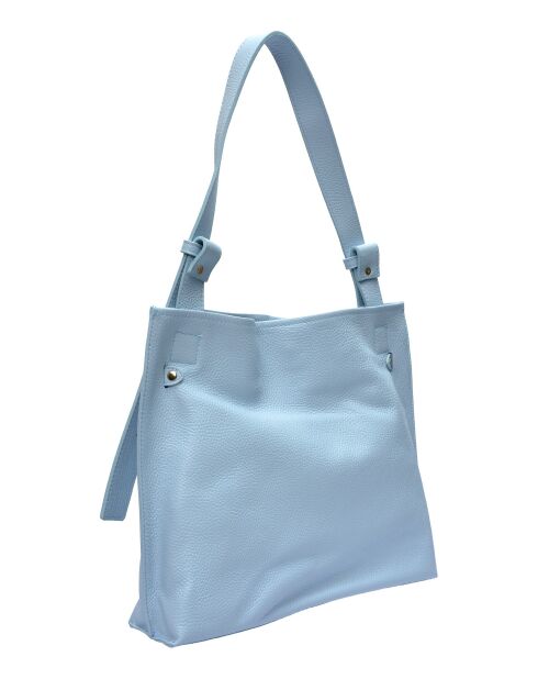 SBV 76 Beuteltasche aus Celeste-Leder, 28 x 38,5 x 7,5 cm