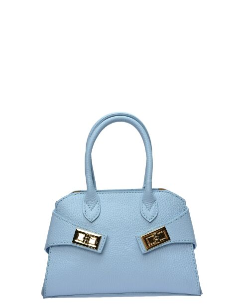 Bolso SBV 79 de piel celeste - 16x22,5x5,5 cm