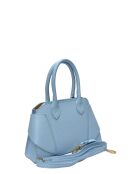 Bolso SBV 79 de piel celeste - 16x22,5x5,5 cm