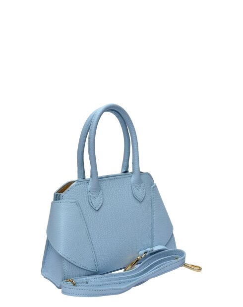 Bolso SBV 79 de piel celeste - 16x22,5x5,5 cm