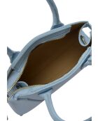 Bolso SBV 79 de piel celeste - 16x22,5x5,5 cm