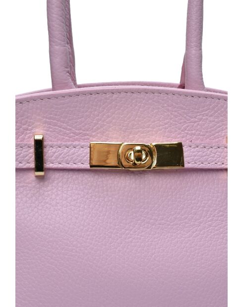 Bolso SBV 81 de piel rosa - 18,5x25x8 cm