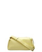 Manu Atelier gelbe Schultertasche aus Leder - 16,5x28x10 cm