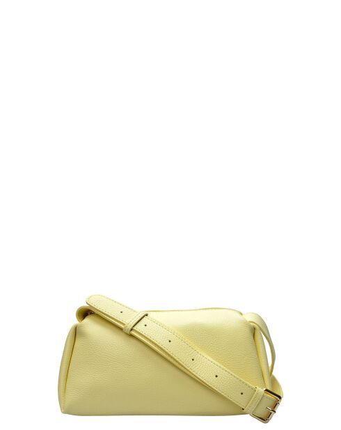 Manu Atelier gelbe Schultertasche aus Leder - 16,5x28x10 cm